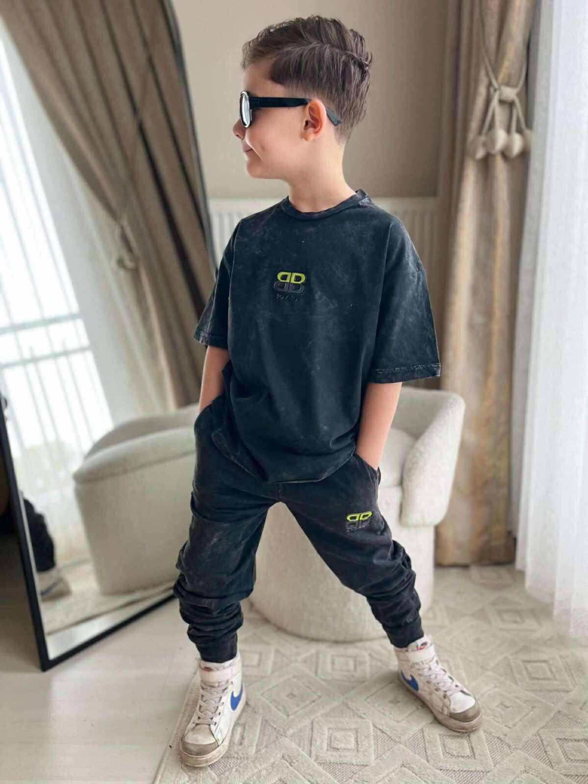 Bavlnený batikovaný komplet BOY BOY #new25 - čierny - Image 1
