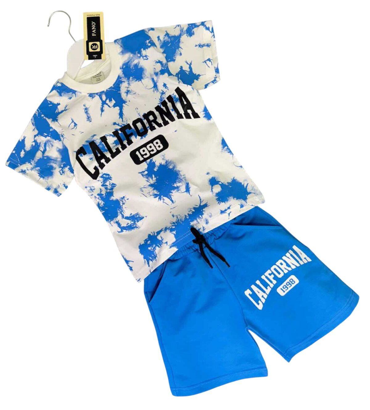 Letný bavlnený komplet CALIFORNIA #new25 - modrý - Image 1