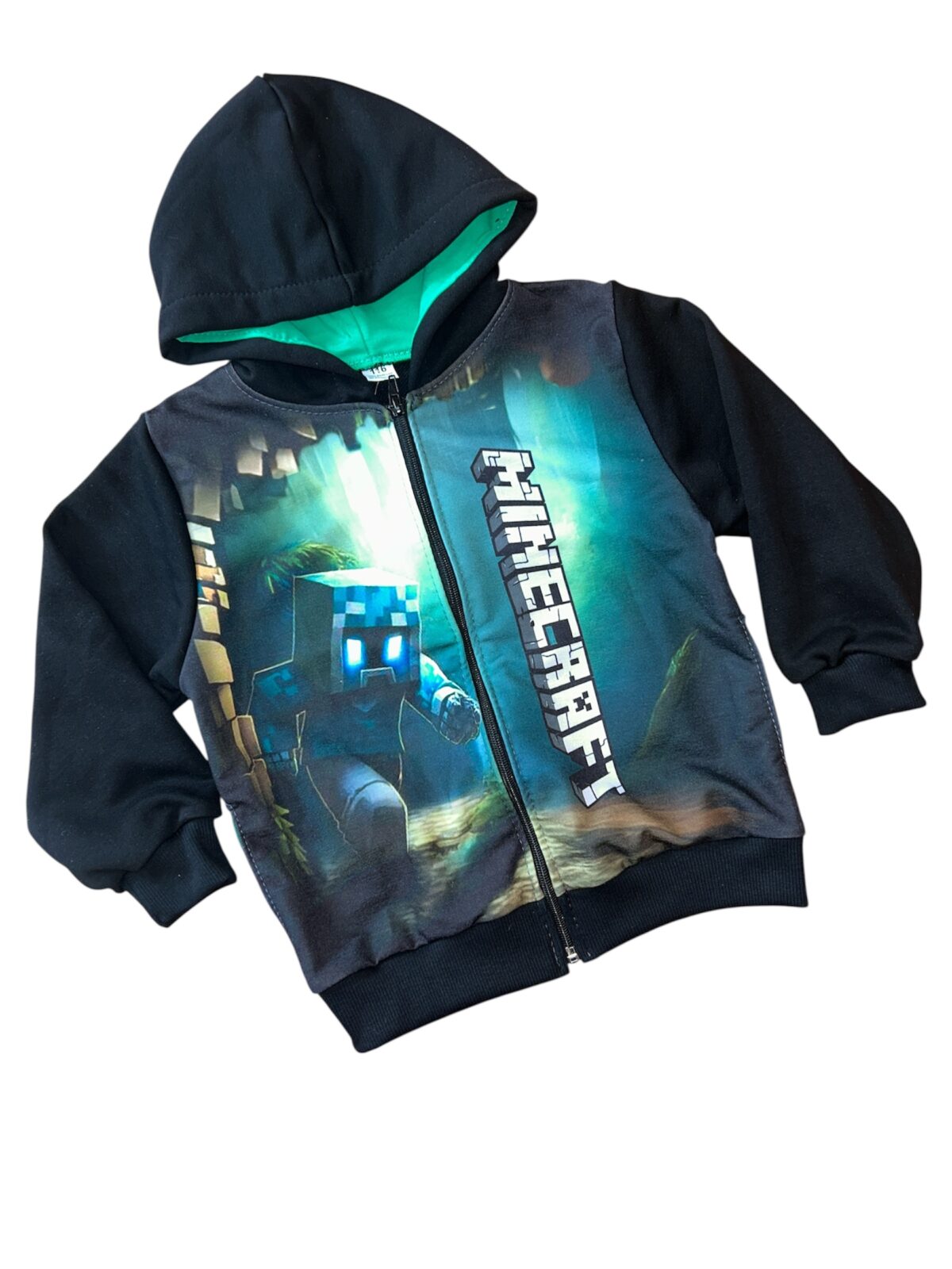 Bavlnená mikina MINECRAFT jesen25 - čierna - Image 1